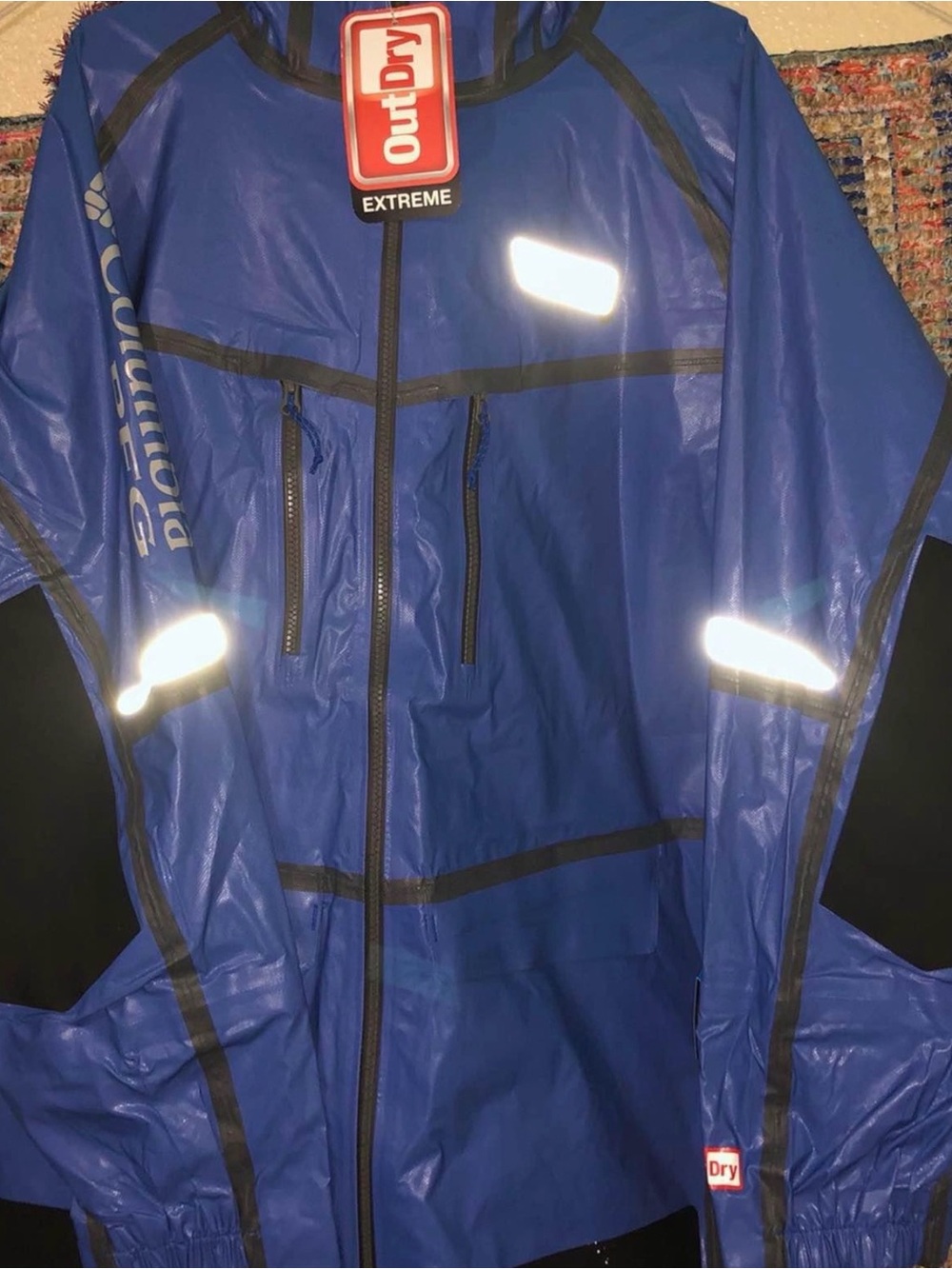 Columbia Blue OutDry Extreme Men's Waterproof Rain Jacket